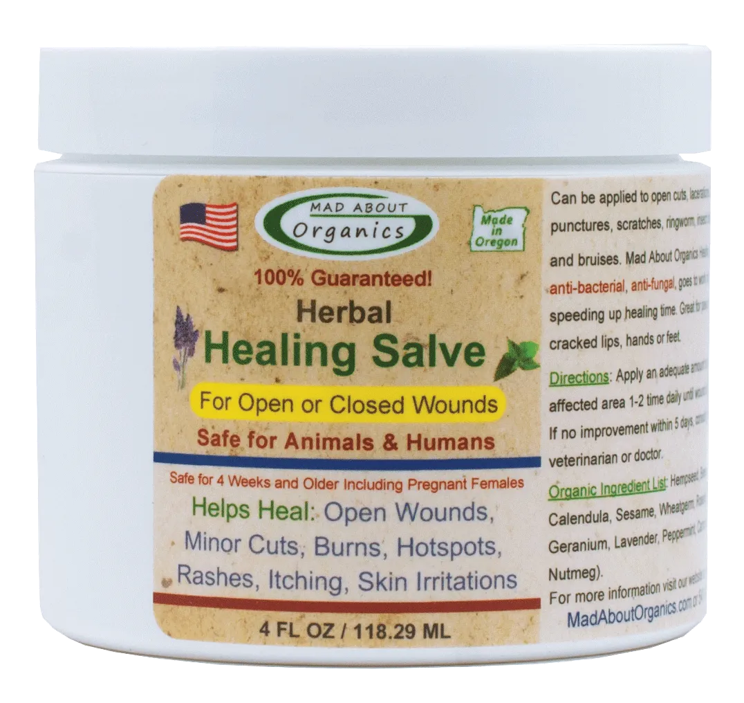 MAD ABOUT ORGANICS Open Wound Healing Herbal Salve & Paw Moisturizer