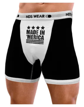 Made in Merica - Stars and Stripes Design Mens Boxer Brief Underwear