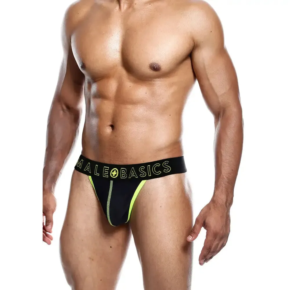 Male Basics Black and Yellow Sexy Neon Thong for Him