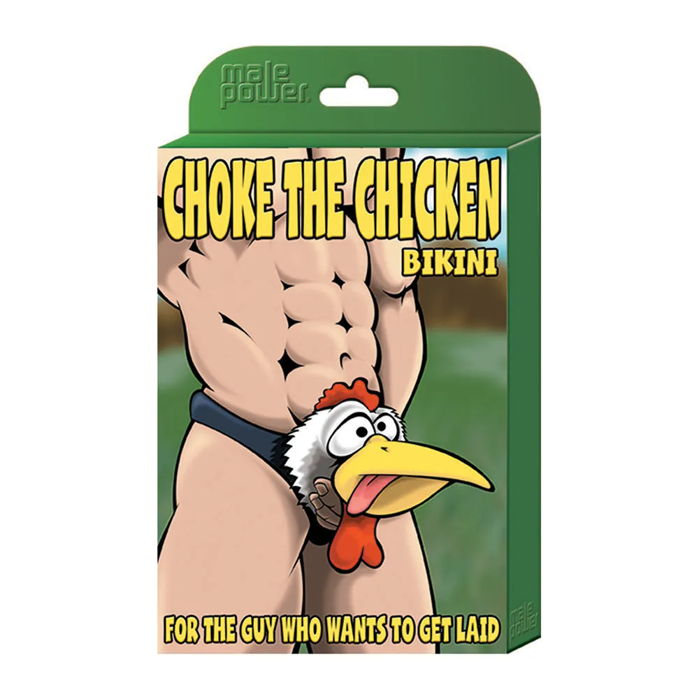 Male Power Novelty Choke The Chicken Bikini Underwear Black O/S