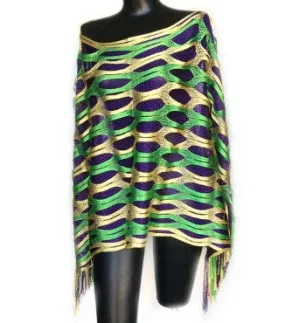 Mardi Gras Cut-Out Poncho