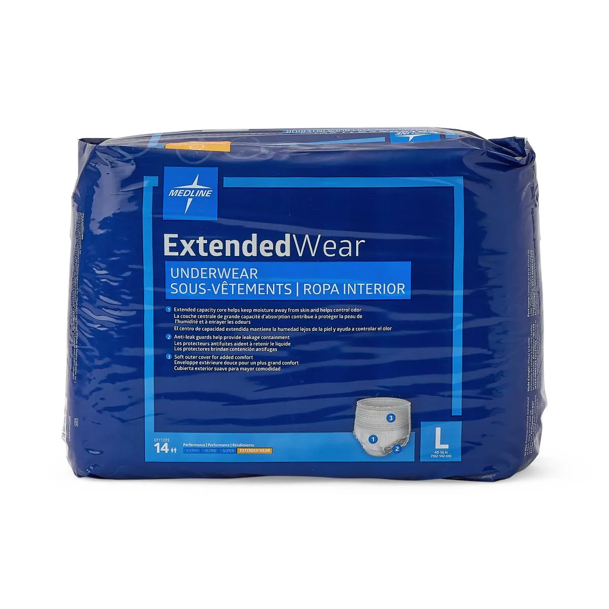 Medline Extended Wear Adult Underwear