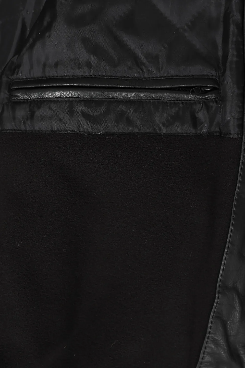 Men's Black Real Leather Pilot Jacket with Detachable Fur Collar - 'HARRY'