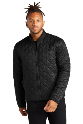 Mercer Mettle Mens Quilted Water Resistant Full Zip Jacket - Deep Black