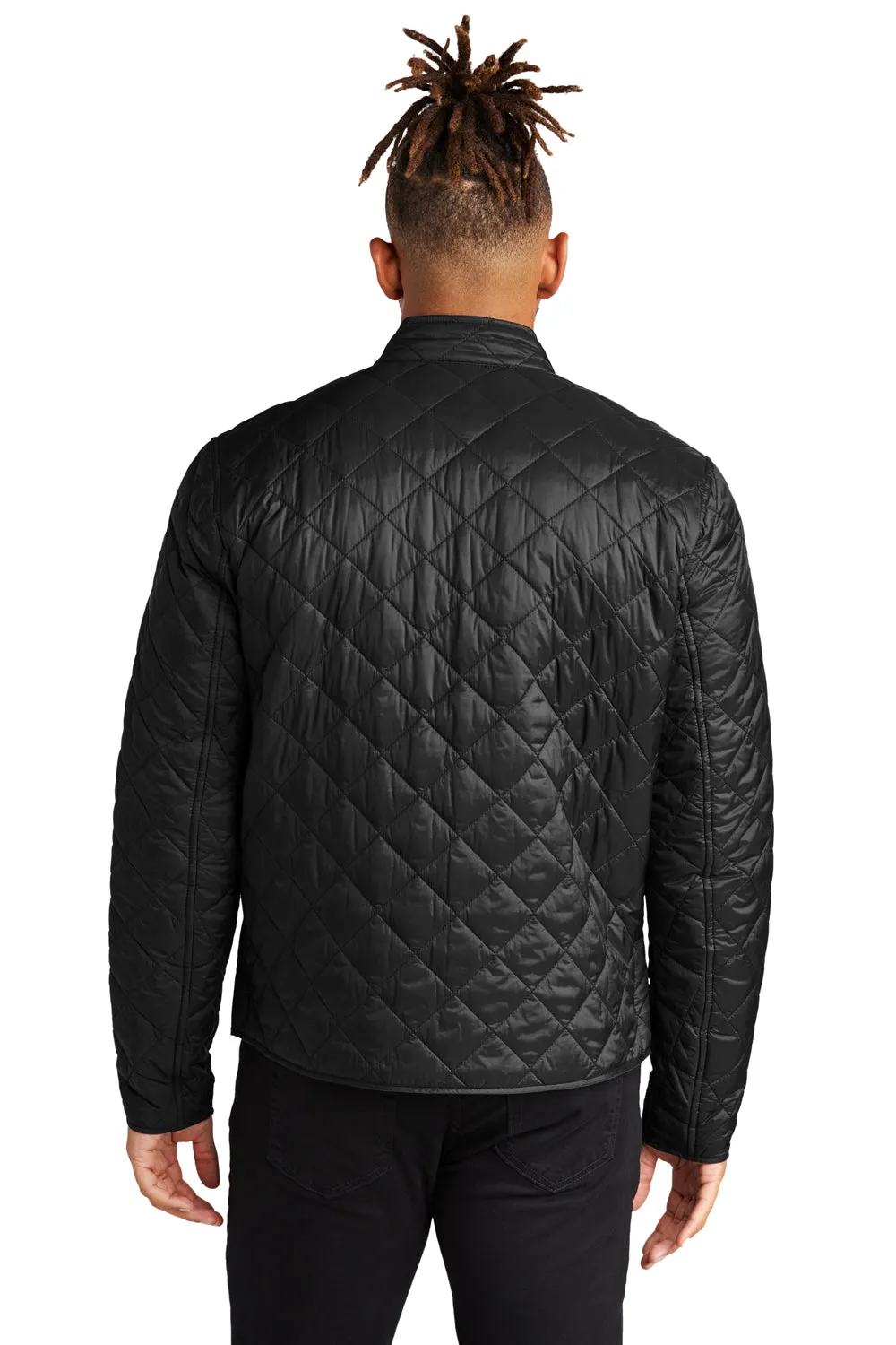 Mercer Mettle Mens Quilted Water Resistant Full Zip Jacket - Deep Black