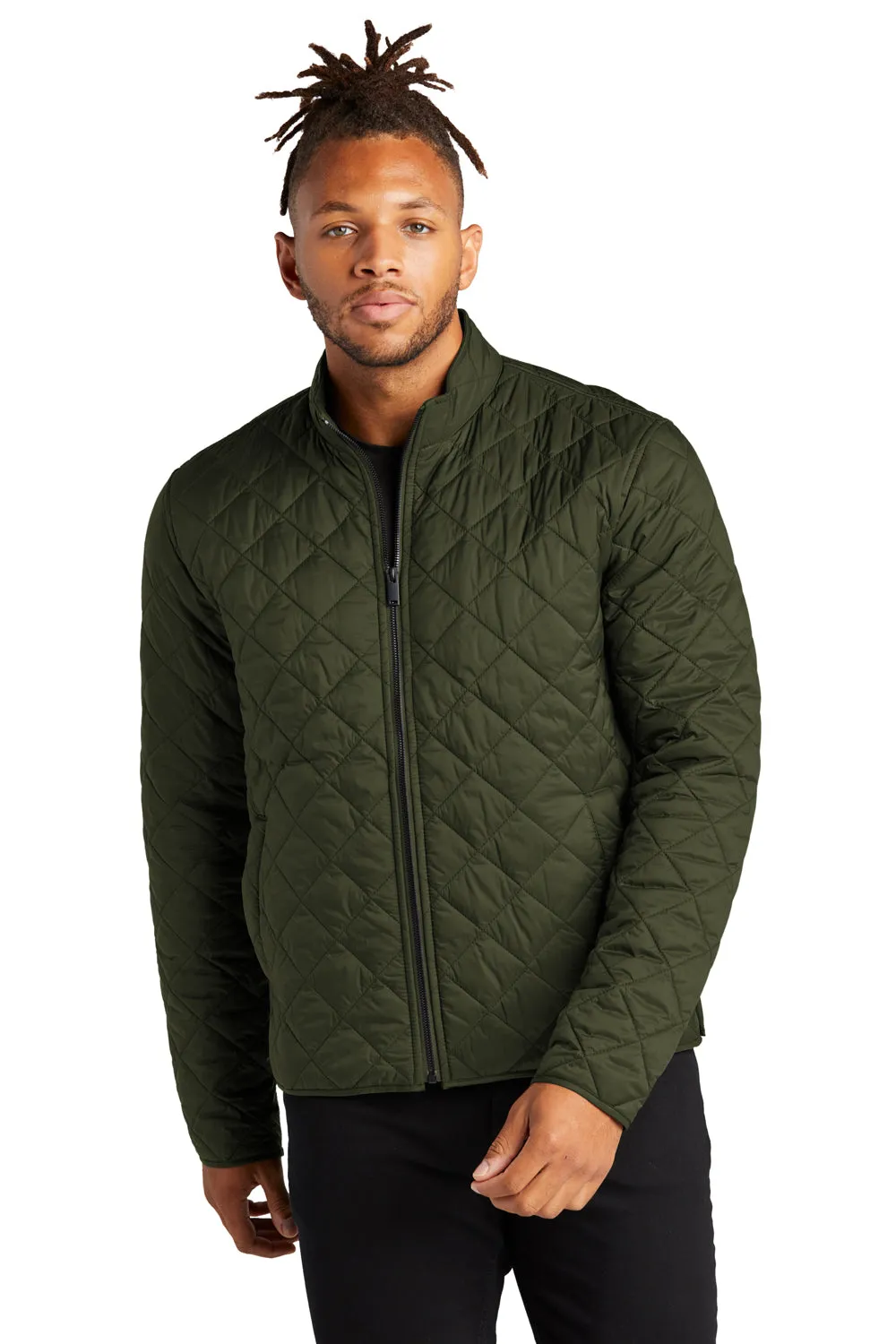 Mercer Mettle Mens Quilted Water Resistant Full Zip Jacket - Townsend Green