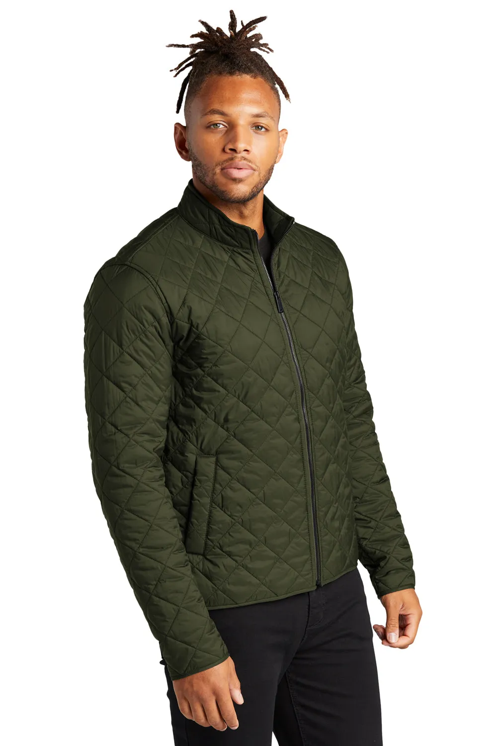 Mercer Mettle Mens Quilted Water Resistant Full Zip Jacket - Townsend Green