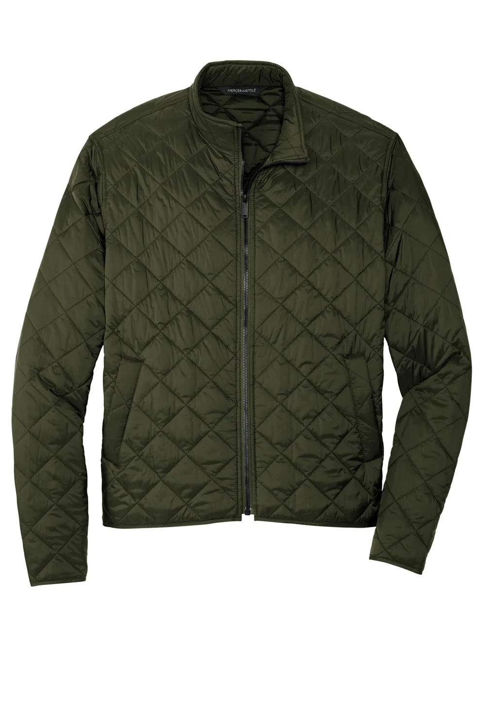 Mercer Mettle Mens Quilted Water Resistant Full Zip Jacket - Townsend Green