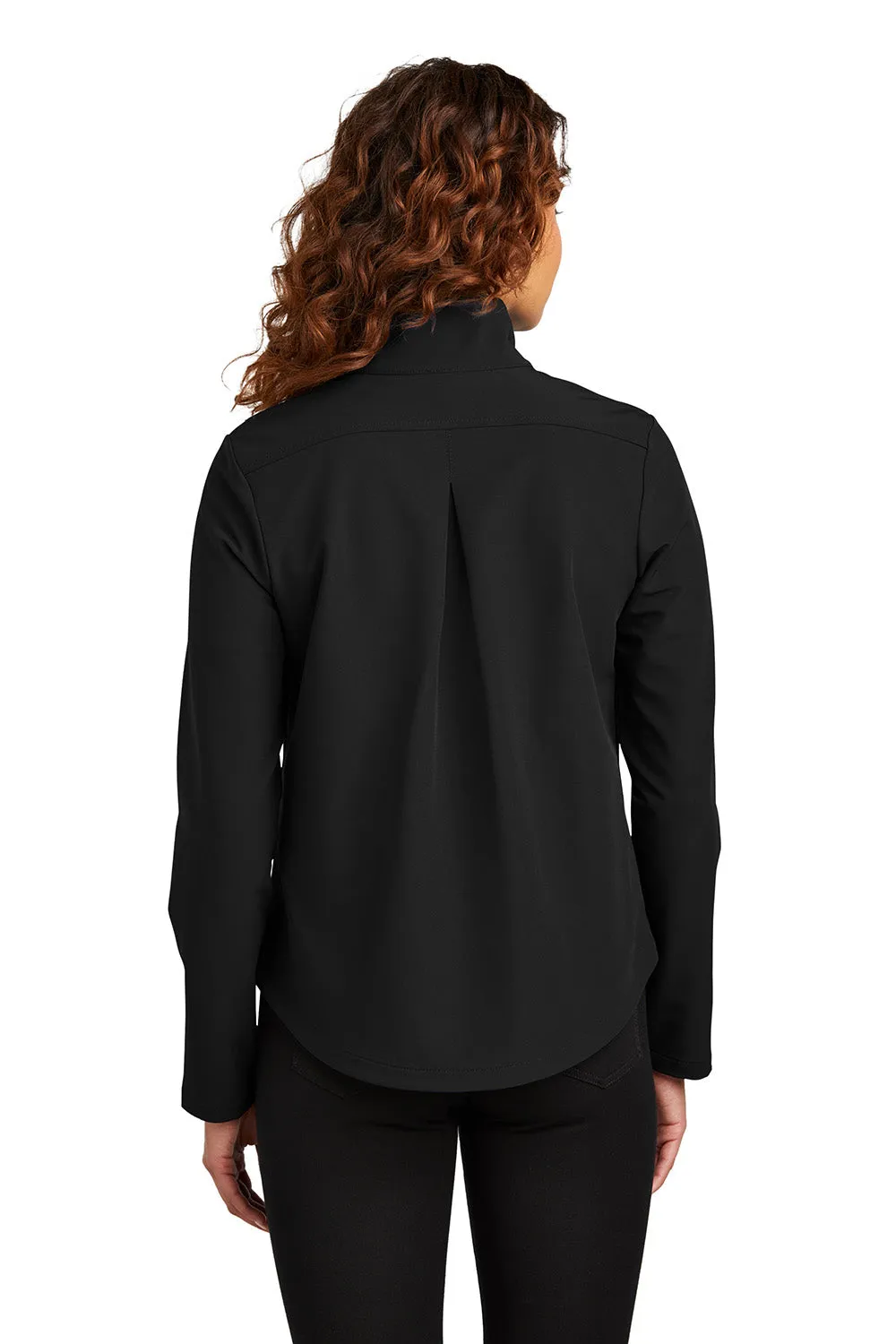 Mercer Mettle Womens Water Resistant Soft Shell Full Zip Jacket - Deep Black - New