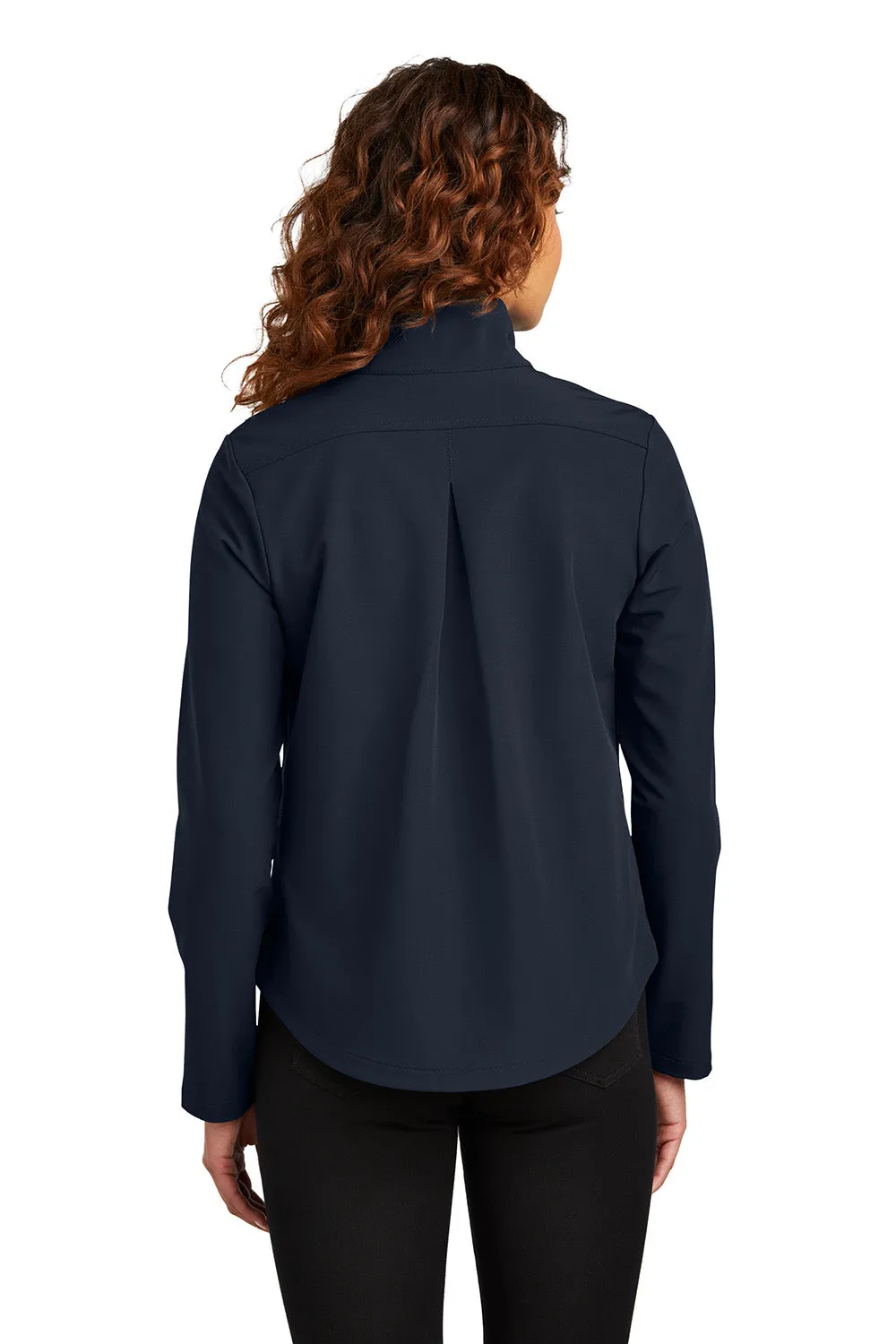 Mercer Mettle Womens Water Resistant Soft Shell Full Zip Jacket - Night Navy Blue - New