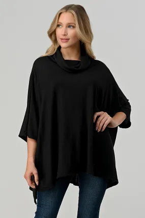 MISS B Black Poncho Top S/M