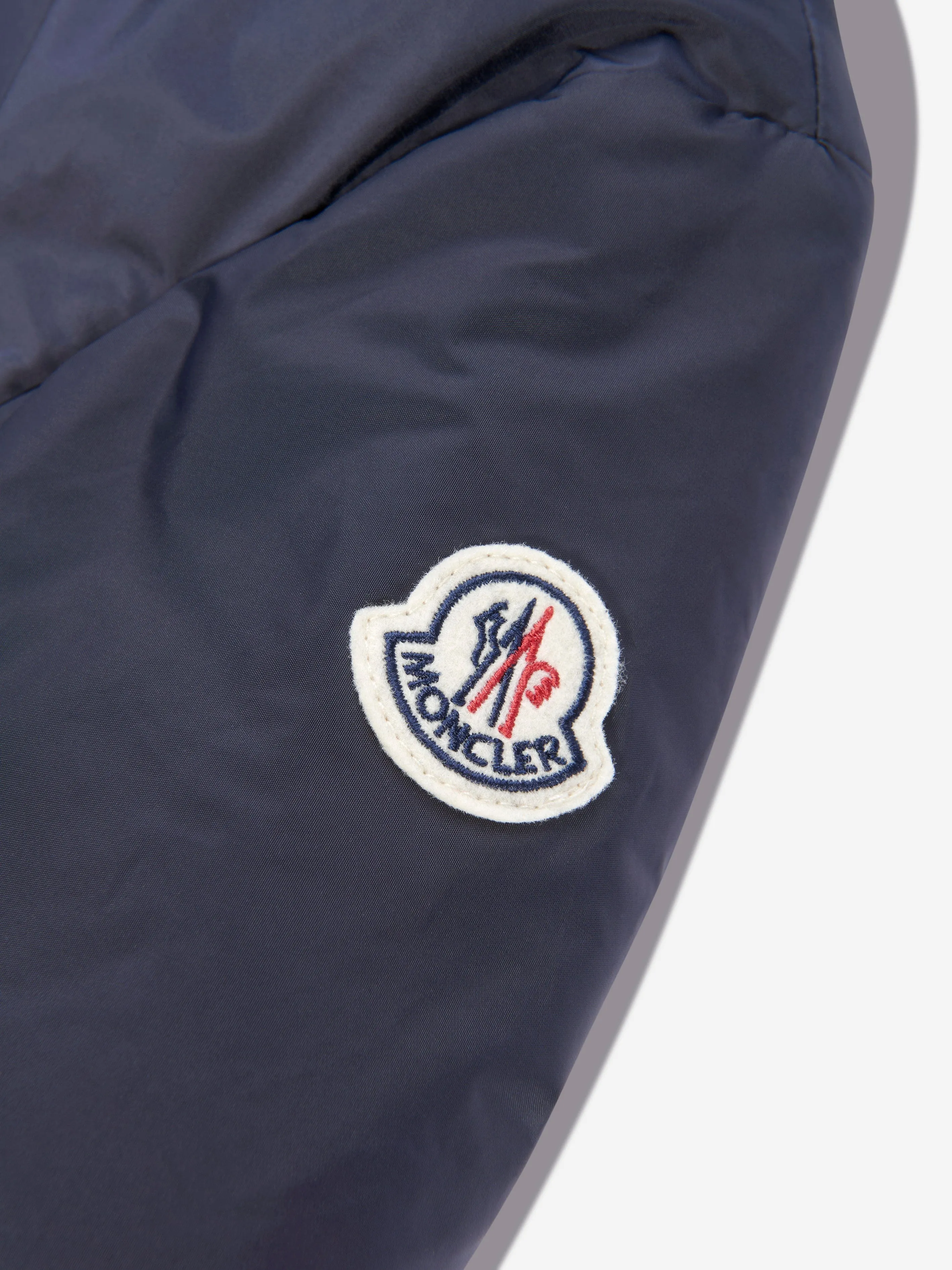 Moncler Enfant Boys Down Iruwa Long parka Coat in Navy