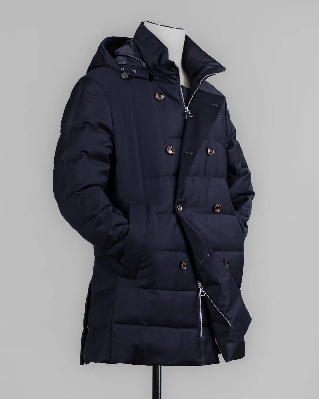 Montecore Super 120's Wool DB Parka / Navy