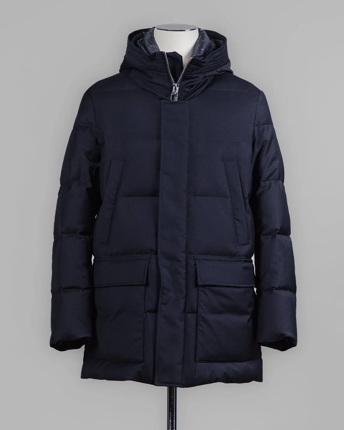 Montecore Super 120's Wool Down Parka / Navy