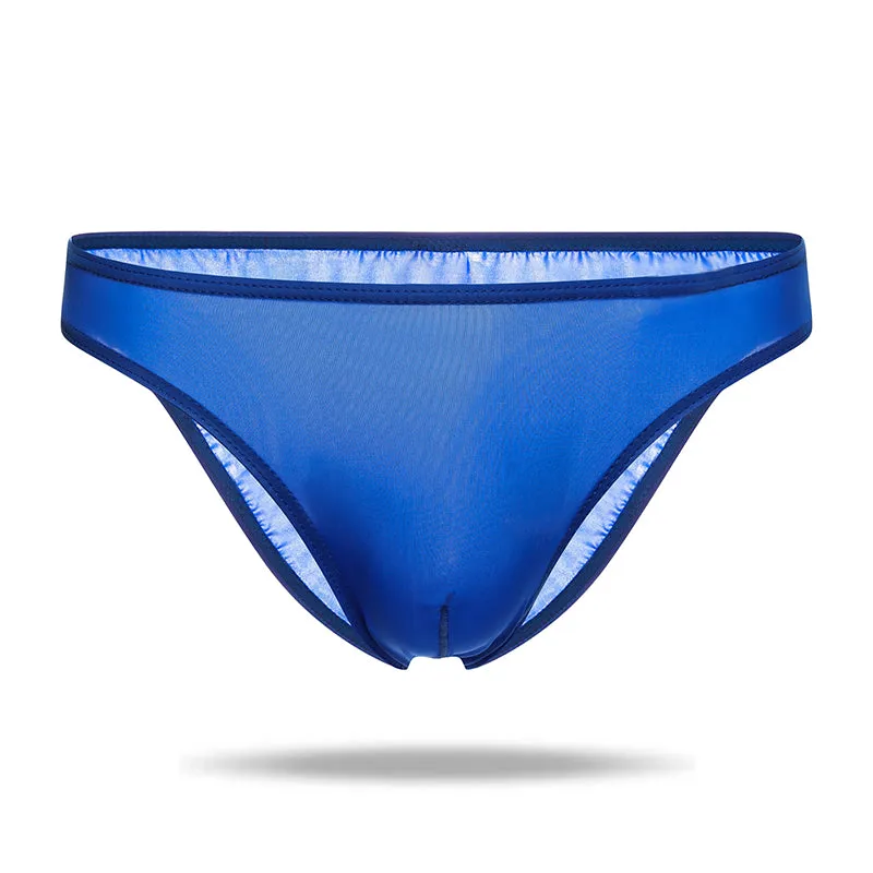 Mulit-Color Ice Silk Cool Half Transparent Men's Brief