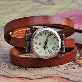 New Arrival Vintage Women Watch Genuine Cow Leather Fashion Wrap Quartz Watch Ladies Wrist Watch Clock Relogio Feminino