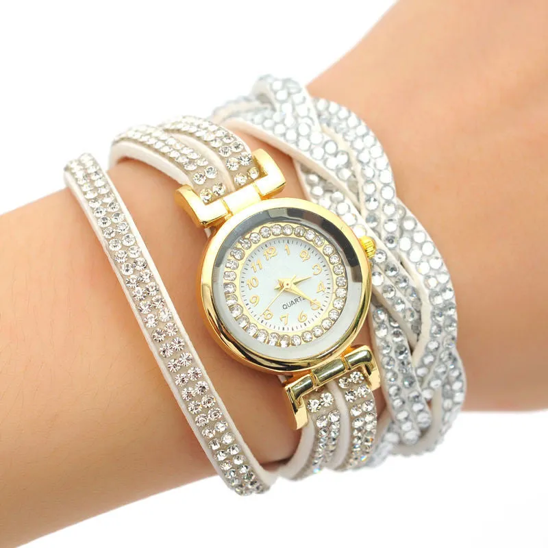 New Arrive Luxury Rhinestone Bracelet Women Watch Ladies Quartz Watch Women Wristwatch