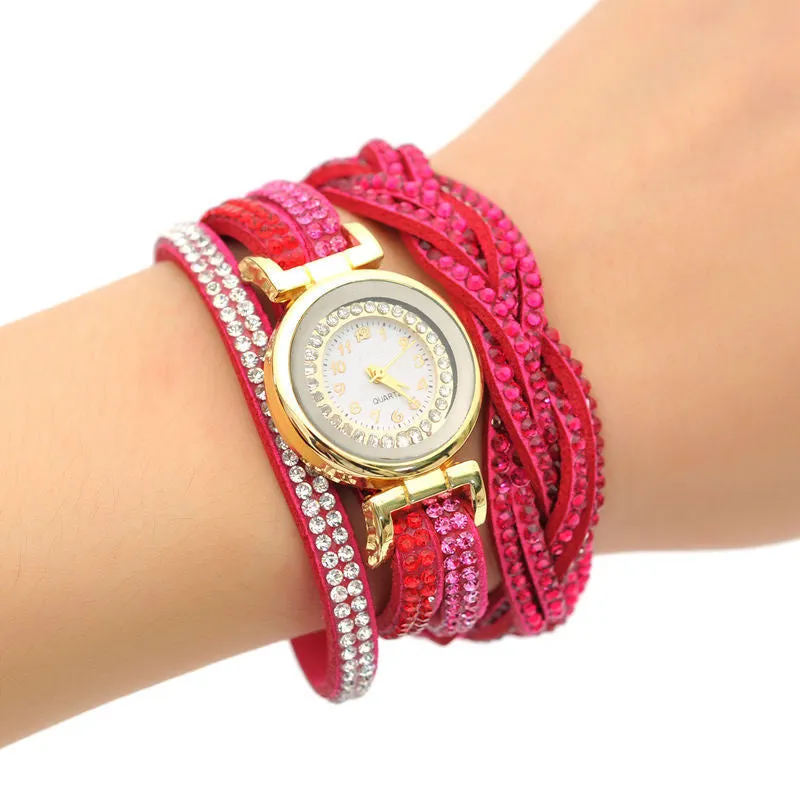 New Arrive Luxury Rhinestone Bracelet Women Watch Ladies Quartz Watch Women Wristwatch