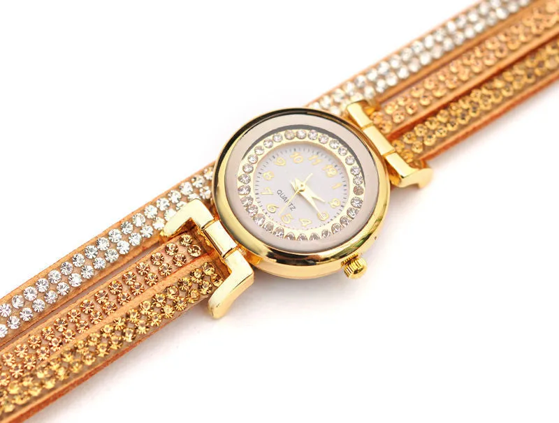 New Arrive Luxury Rhinestone Bracelet Women Watch Ladies Quartz Watch Women Wristwatch