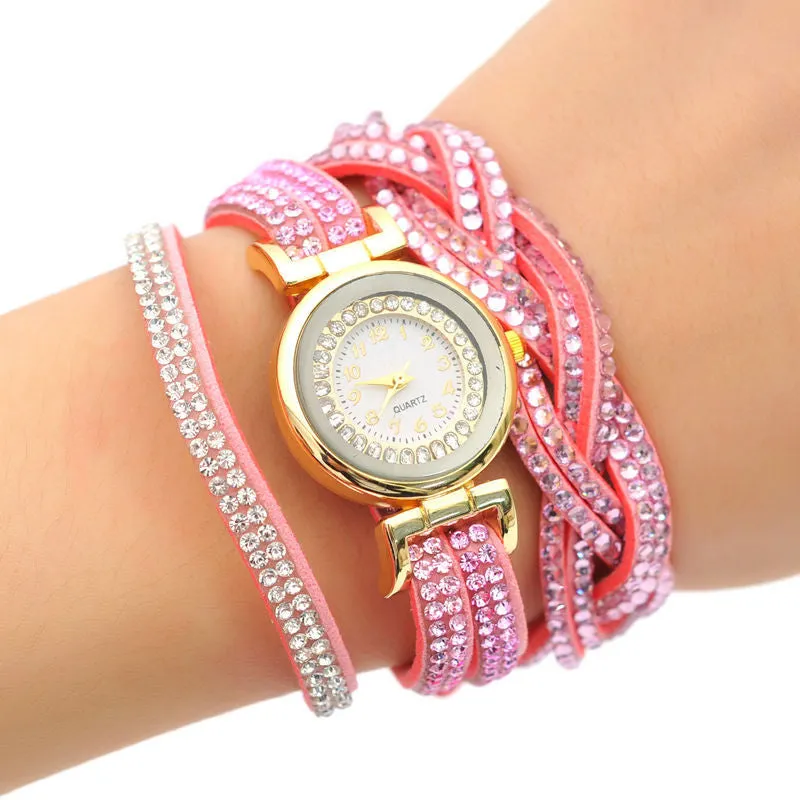 New Arrive Luxury Rhinestone Bracelet Women Watch Ladies Quartz Watch Women Wristwatch