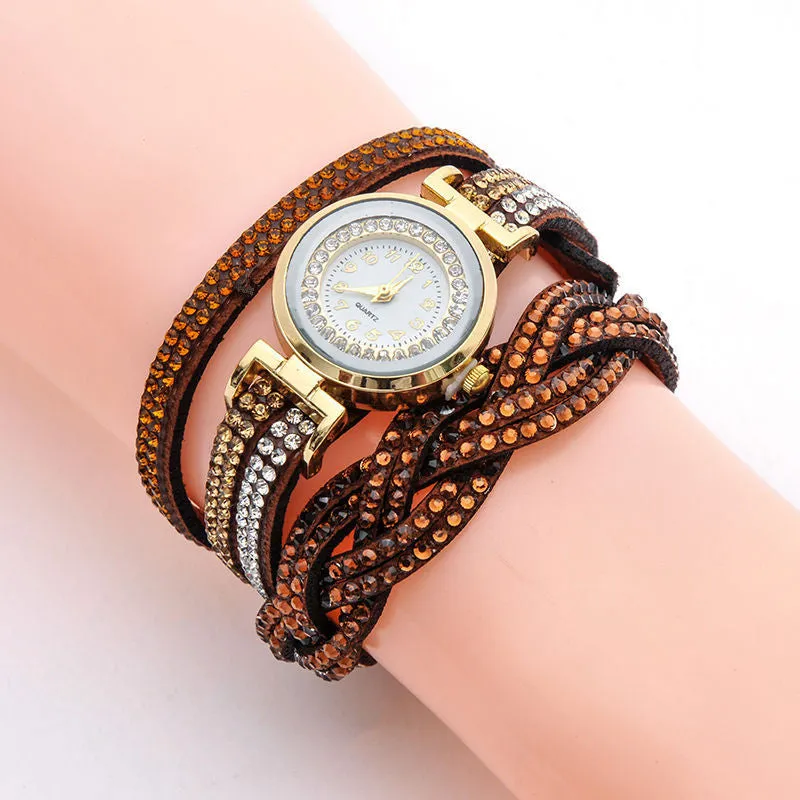 New Arrive Luxury Rhinestone Bracelet Women Watch Ladies Quartz Watch Women Wristwatch