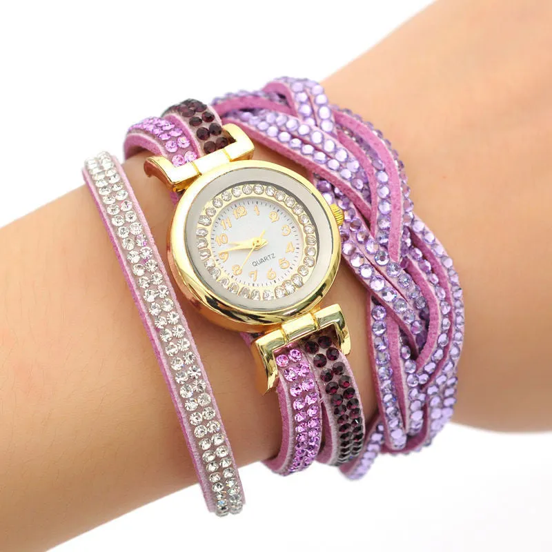 New Arrive Luxury Rhinestone Bracelet Women Watch Ladies Quartz Watch Women Wristwatch