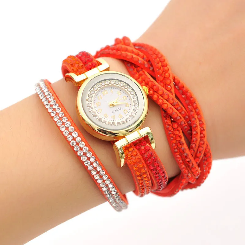 New Arrive Luxury Rhinestone Bracelet Women Watch Ladies Quartz Watch Women Wristwatch