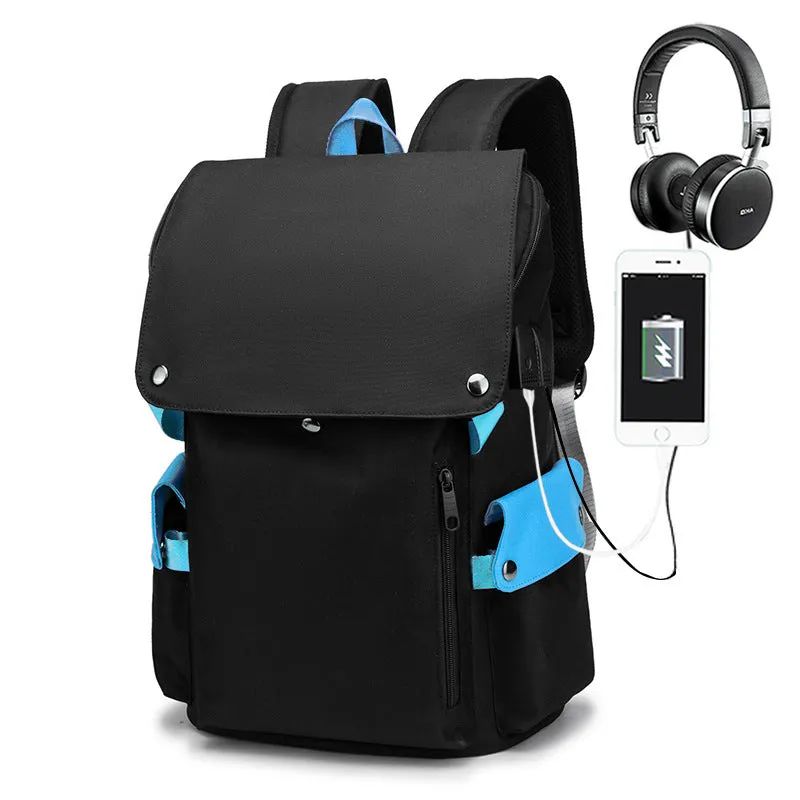 New Trend Campus Schoolbags for Boys and Girls Anti-Theft Large Capacity Backpack Men's Bag 15.6-Inch Computer Bag