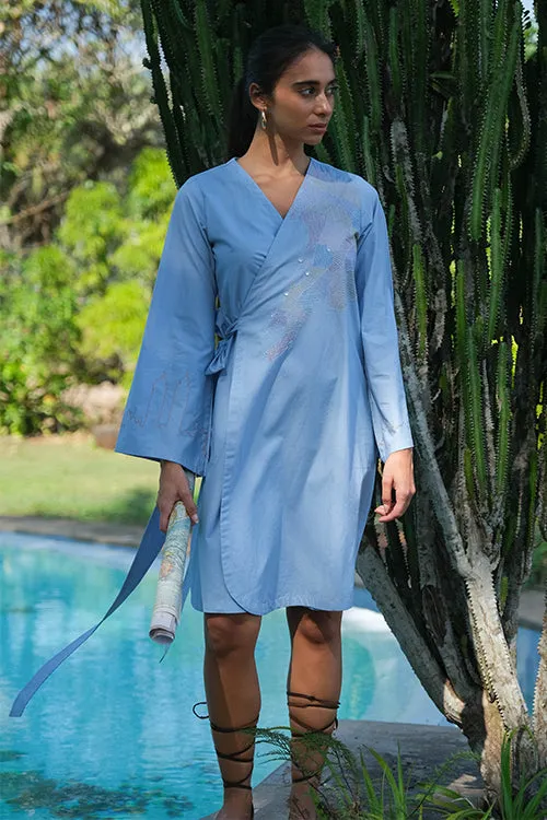 Okhai 'Wayfarer' Hand Embroidered Wrap Dress