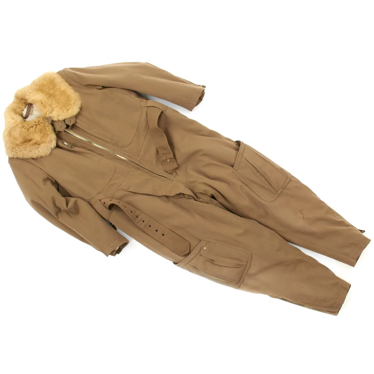 Original Imperial Japanese WWII Winter Fur Lined Pilot Electric Heated Flight Suit