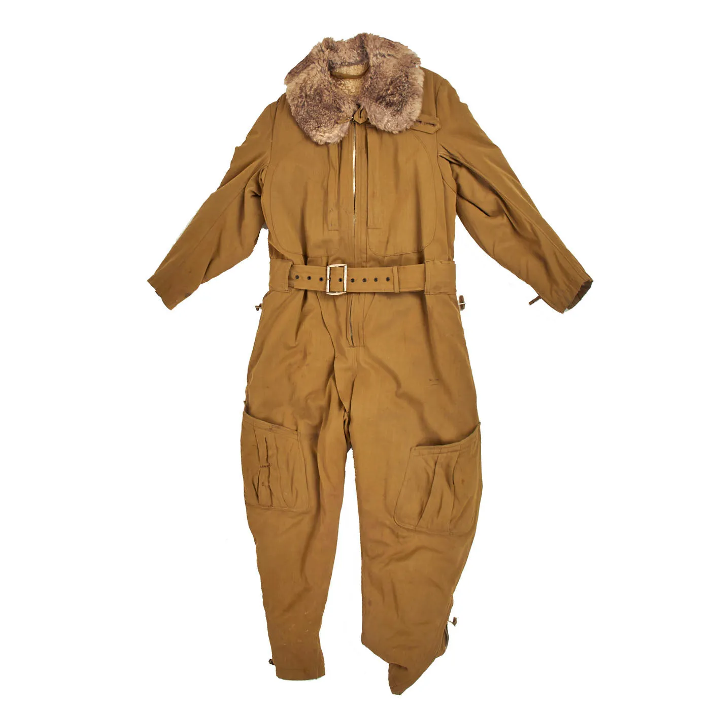 Original Rare Imperial Japanese WWII 1938 Dated Winter Fur Lined Pilot Electric Heated Flight Suit