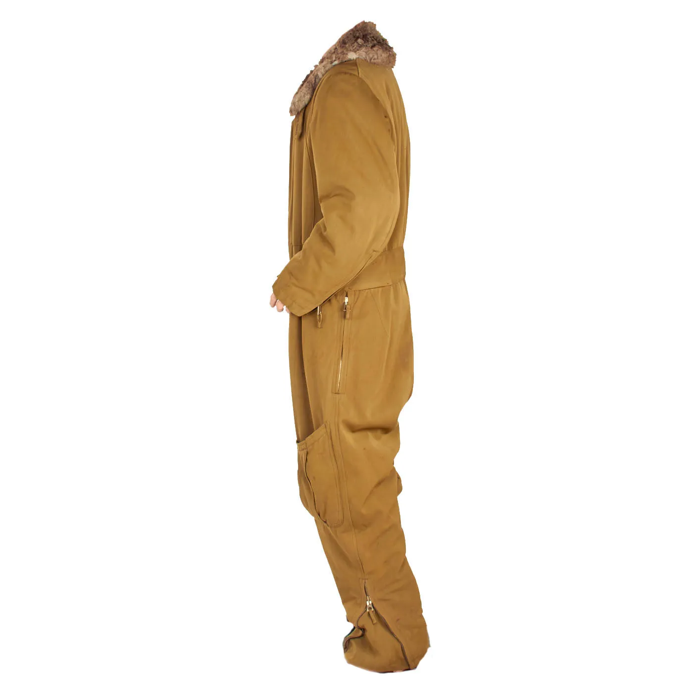 Original Rare Imperial Japanese WWII 1938 Dated Winter Fur Lined Pilot Electric Heated Flight Suit