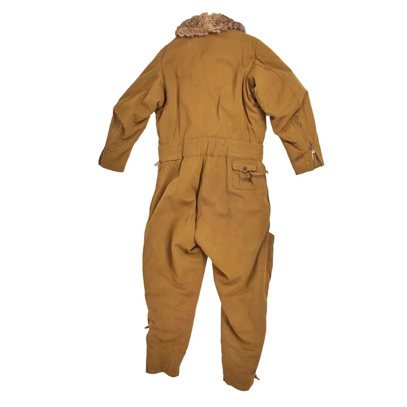 Original Rare Imperial Japanese WWII 1938 Dated Winter Fur Lined Pilot Electric Heated Flight Suit