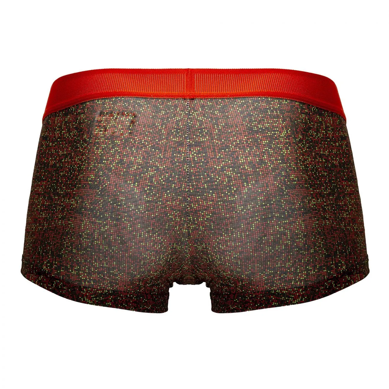 Papi UMPA050 Fashion Microflex Brazilian Trunks Color Orange Pixel Print