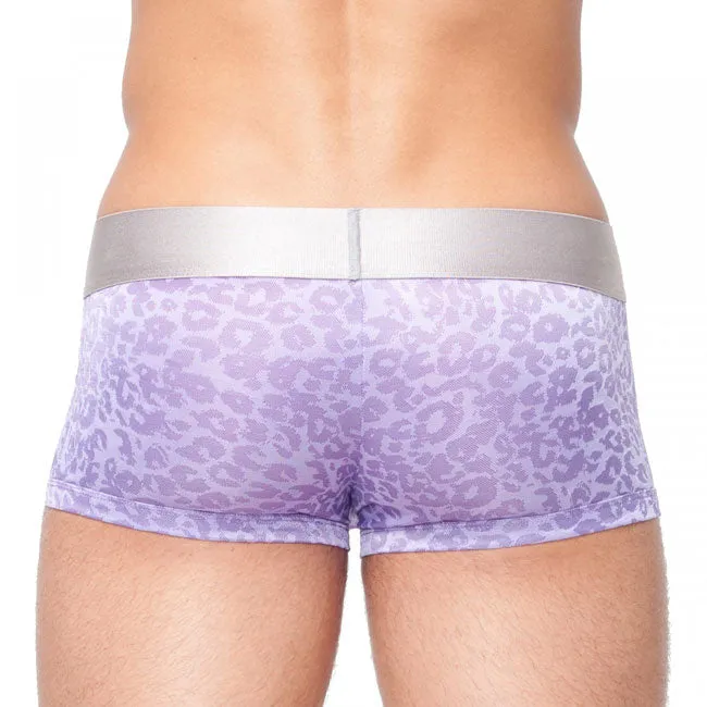 Papi Wild Thing Jaquard Techno Brazilian Trunks Boxer Brief Underwear Purple 668551 Size L