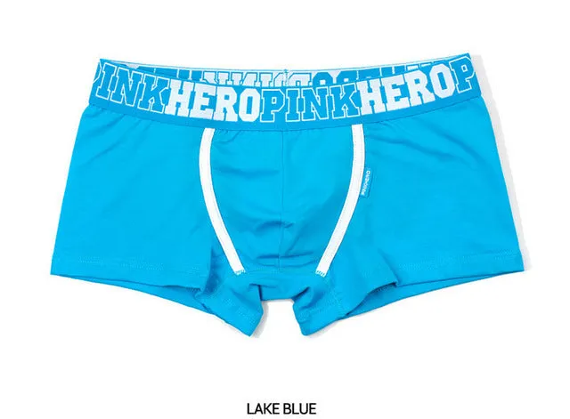 Pink Hero Famous Brand Cotton Men's Boxer Sex Underwear Classic Fashion Underpant Panties Cueca Shorts Man Bulge Pouch Plus Size