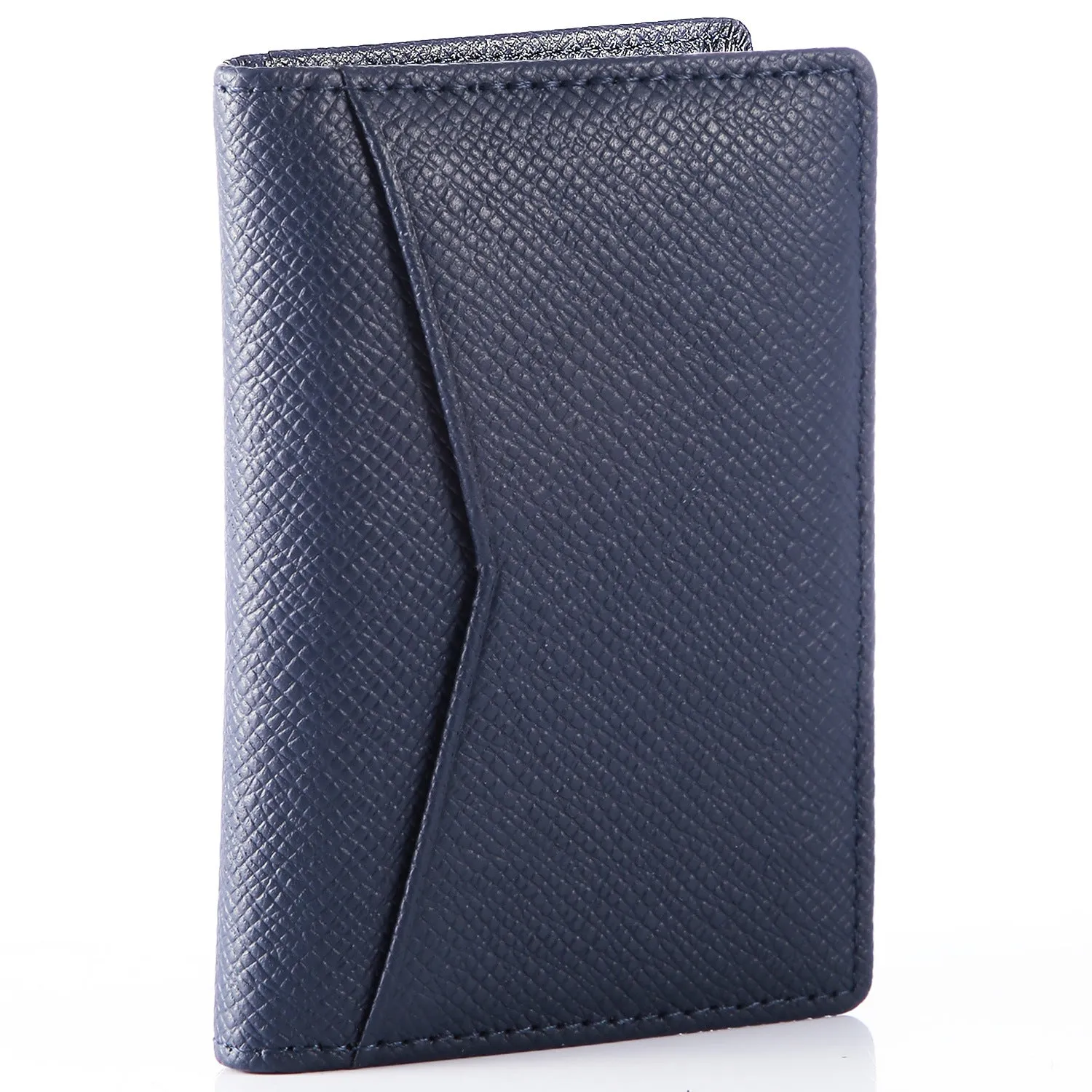 Popular Men's Leather Card Holder  Ultra-Thin Multi-Card-Slot Card Clamp Portable Cow Leather Anti-Theft Swiping Boutique Wallet