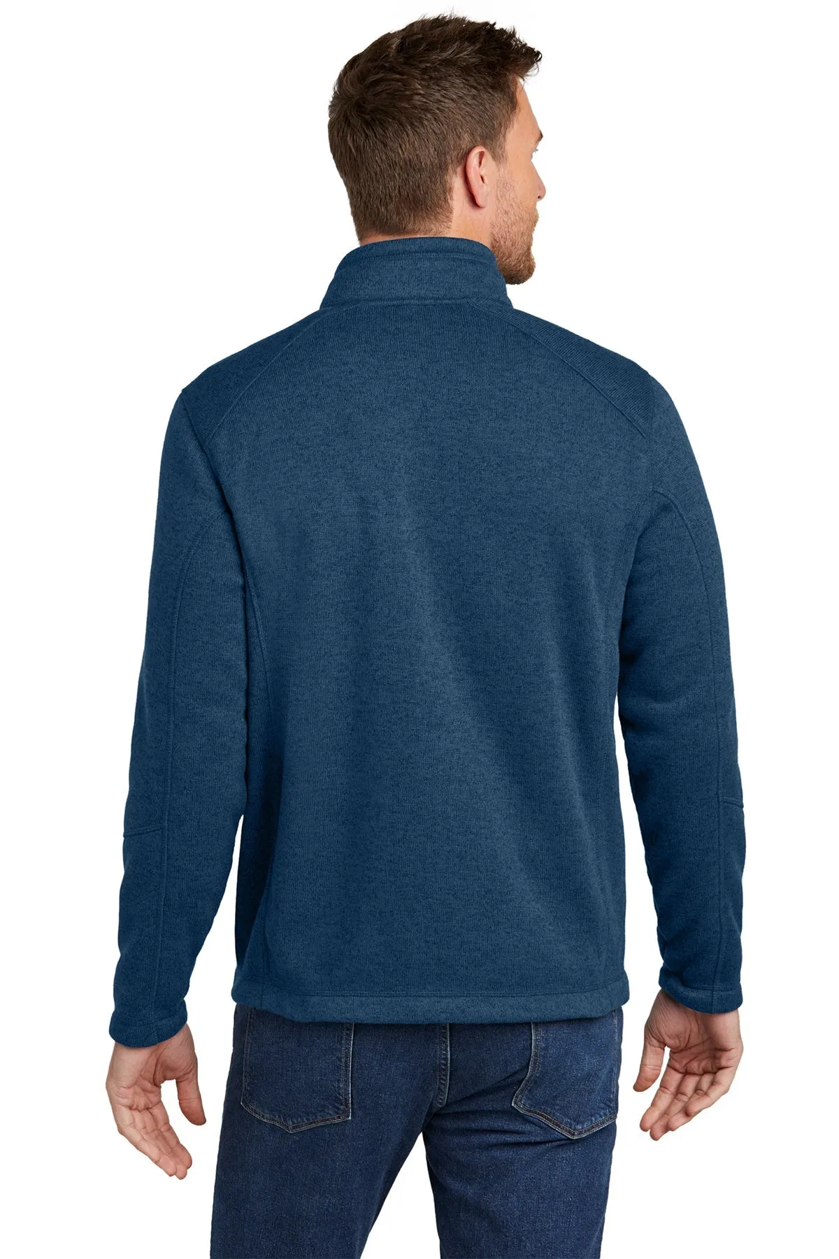 Port Authority Arc Sweater Fleece Customized Jackets, Insignia Blue Heather