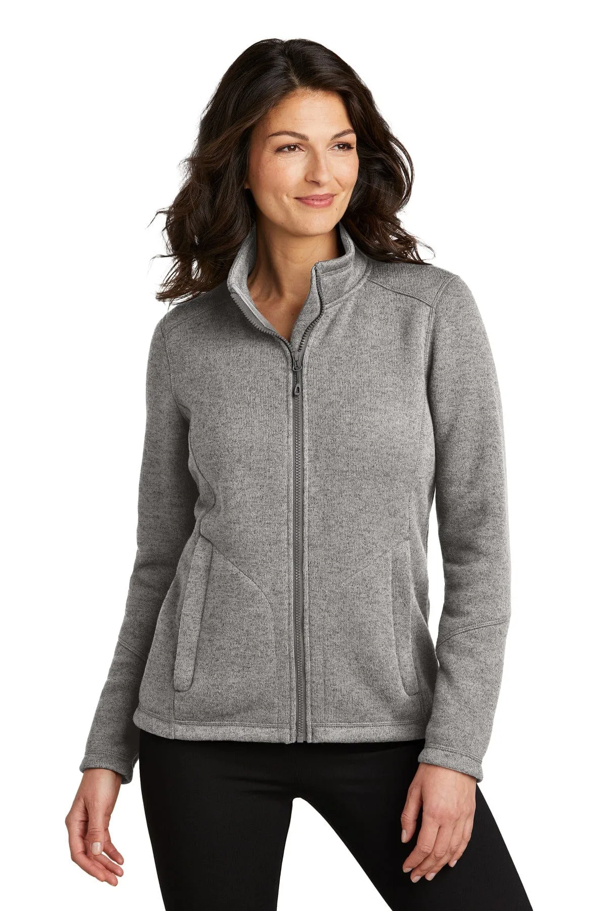 Port Authority L428: Ladies Arc Sweater Fleece Jacket