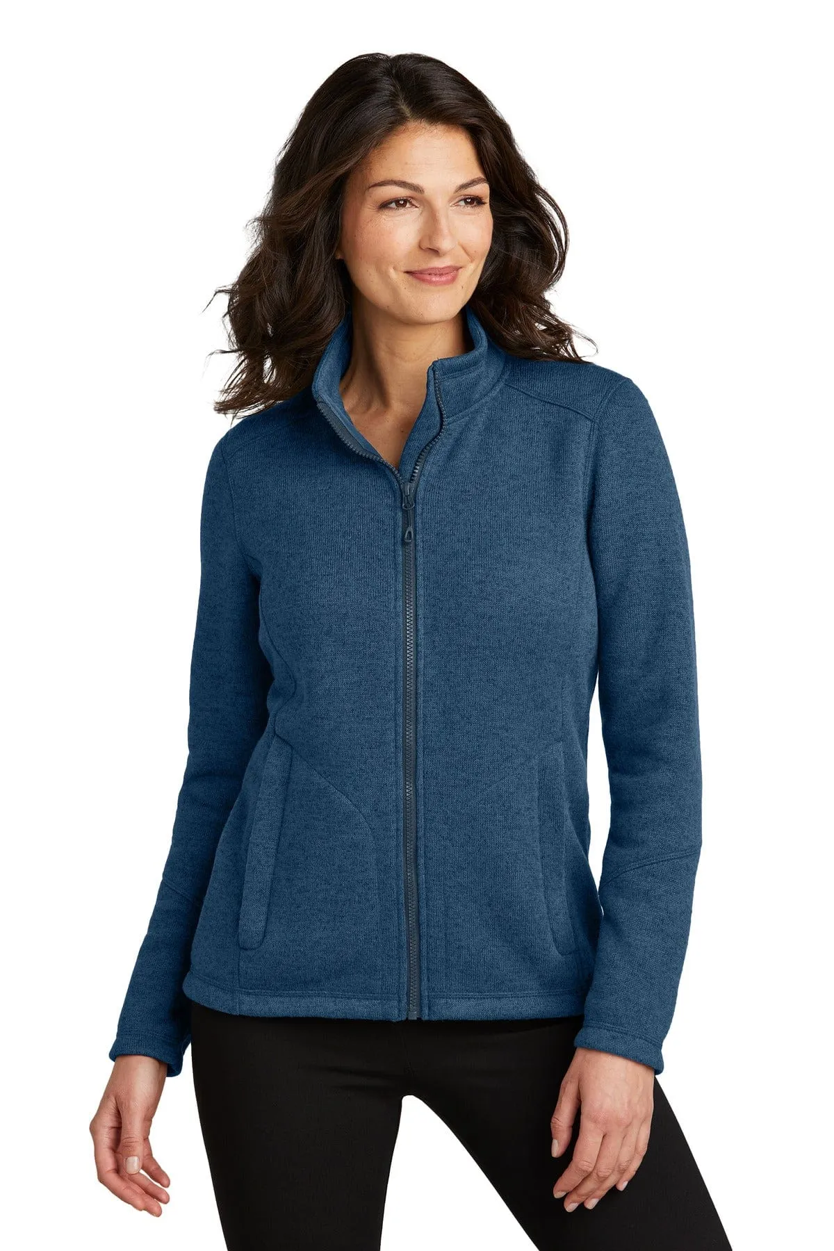 Port Authority L428: Ladies Arc Sweater Fleece Jacket