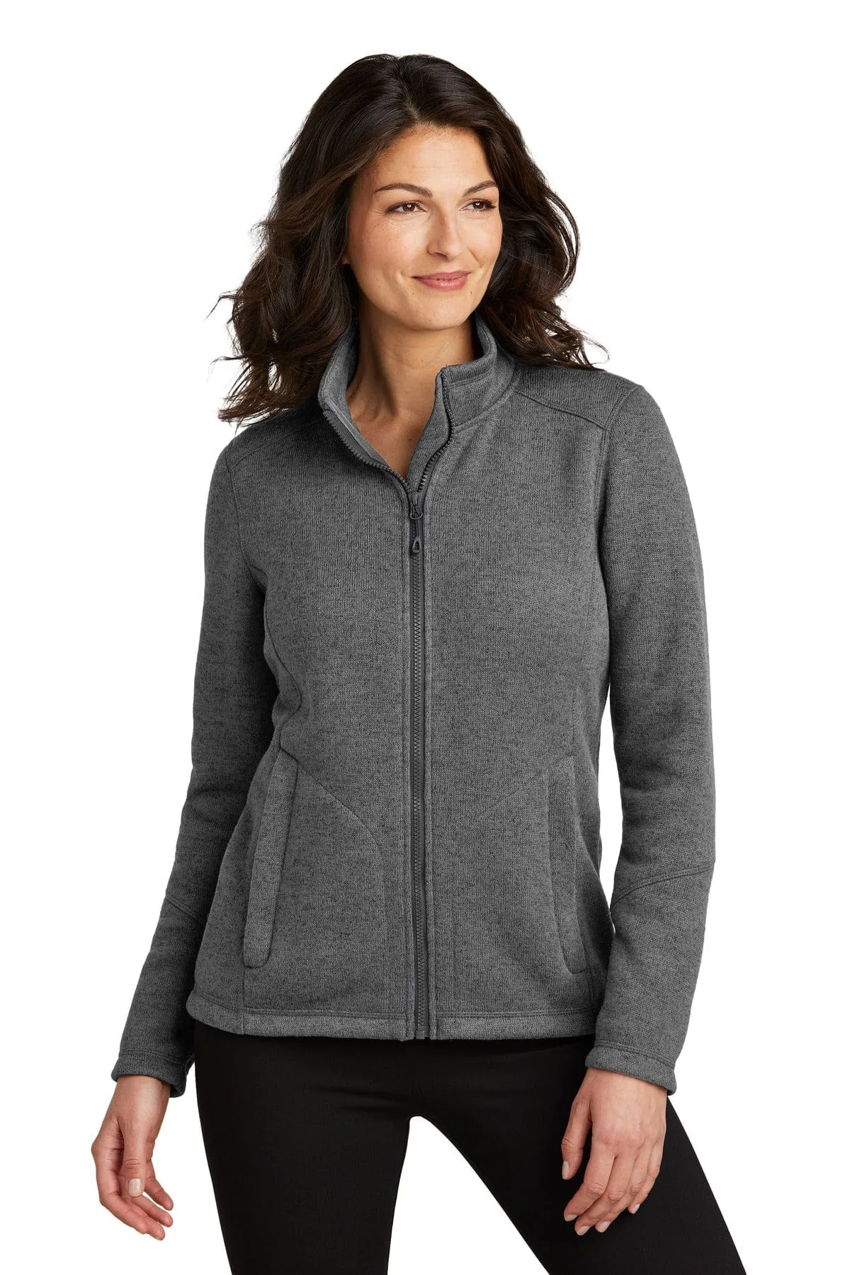 Port Authority L428: Ladies Arc Sweater Fleece Jacket