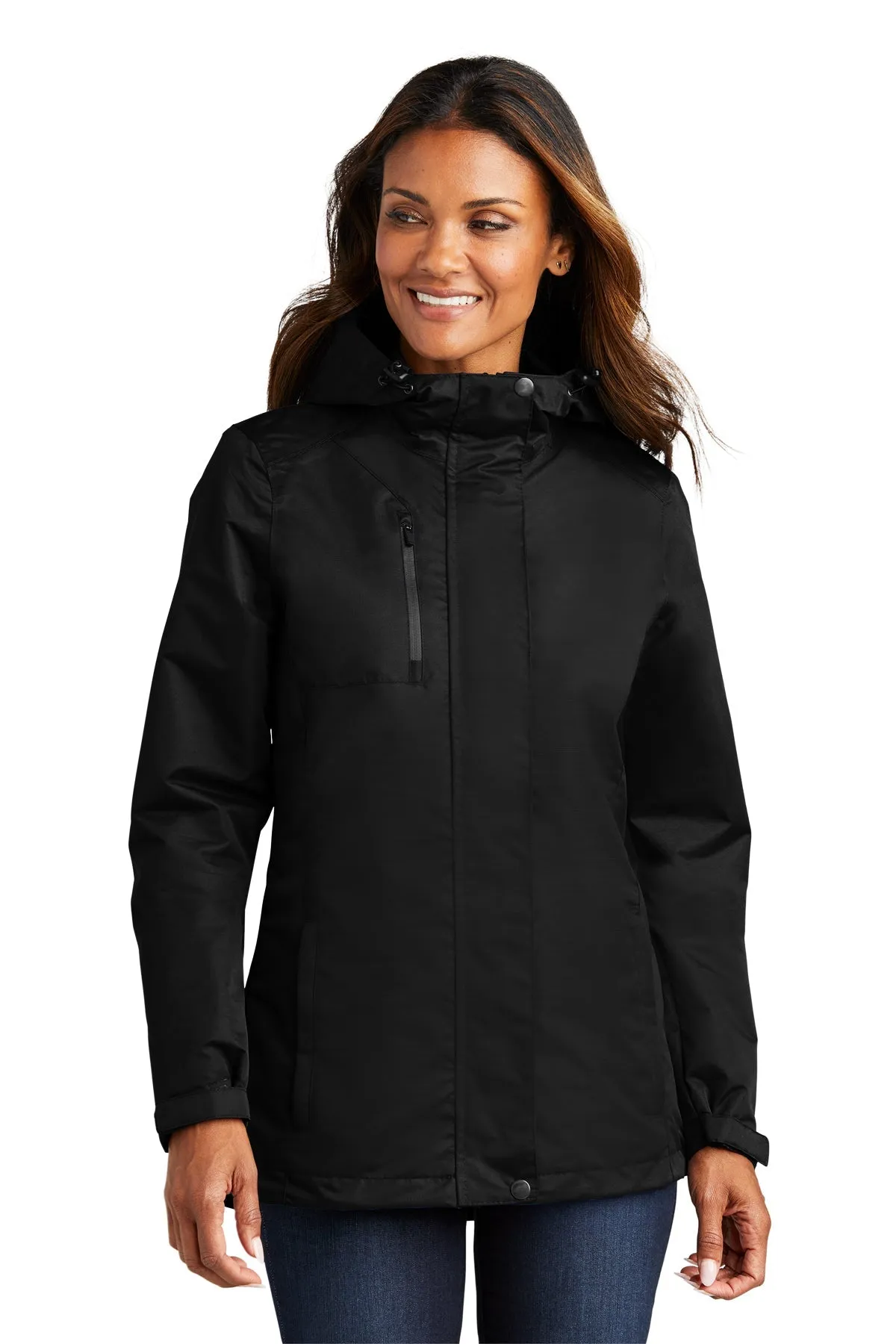 Port Authority Ladies All-Conditions Branded Jackets, Black