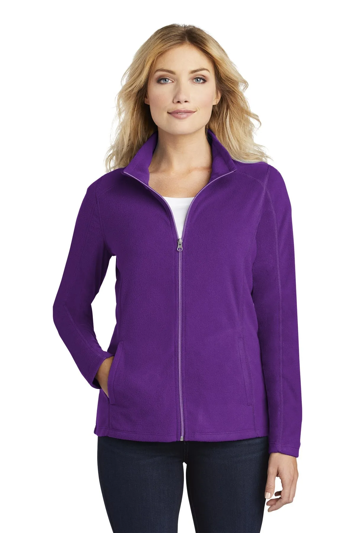 Port Authority Ladies MicroFleece Customized Jackets, Amethyst Purple