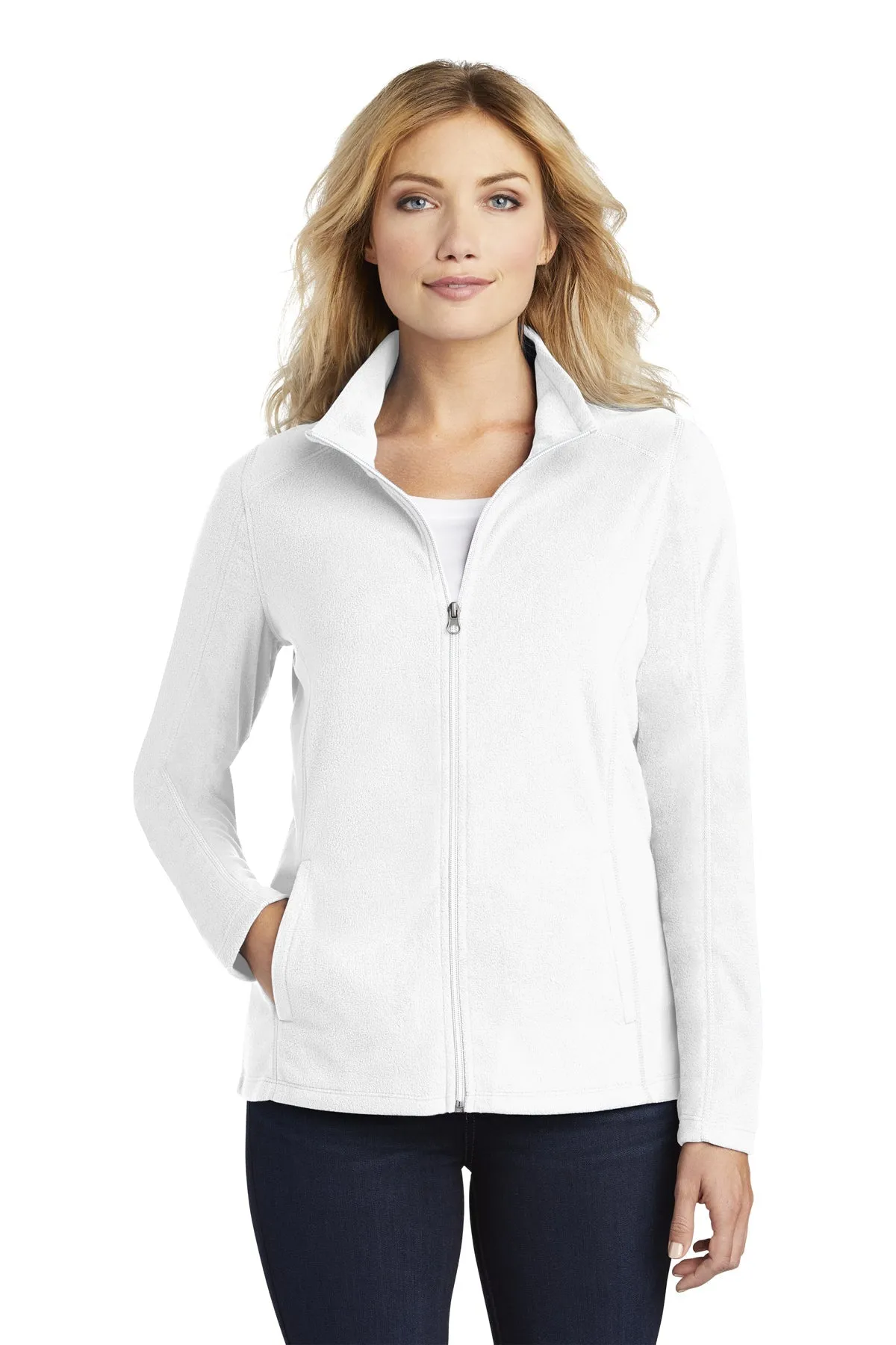 Port Authority Ladies MicroFleece Customized Jackets, White