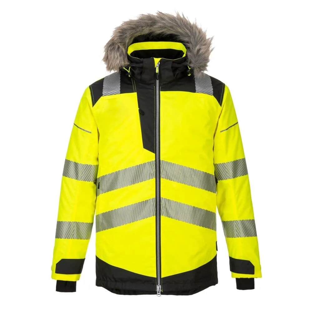 PORTWEST PW369 PW3 HI-VIS WINTER PARKA JACKET