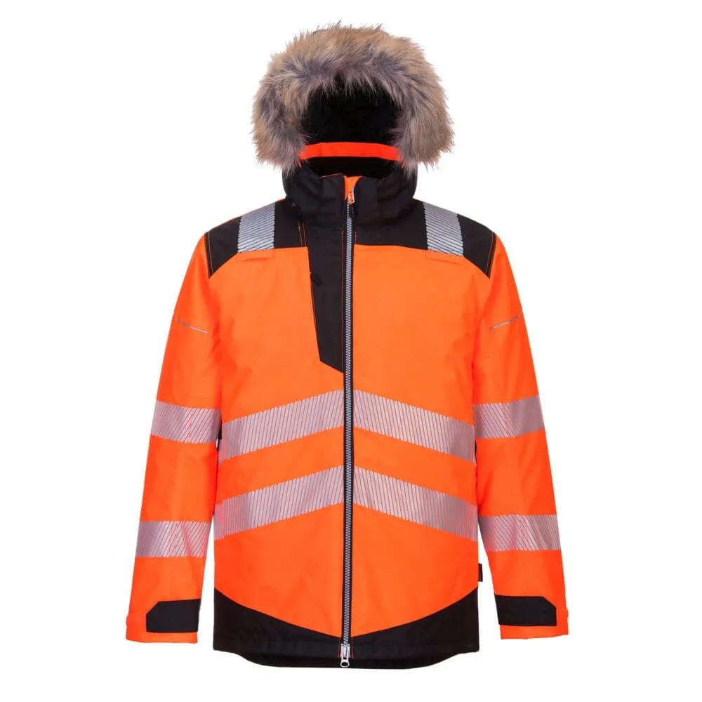 PORTWEST PW369 PW3 HI-VIS WINTER PARKA JACKET