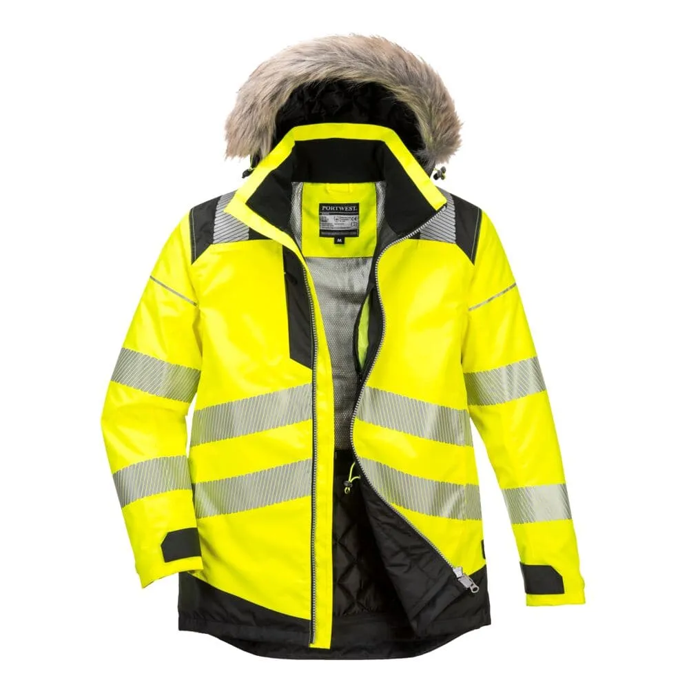 PORTWEST PW369 PW3 HI-VIS WINTER PARKA JACKET