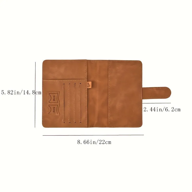 Premium Anti-Theft Travel Passport Wallet - RFID Shielded, Secure & Multifunctional - Durable PU Leather with Card Slots for Safe, Stylish Organization