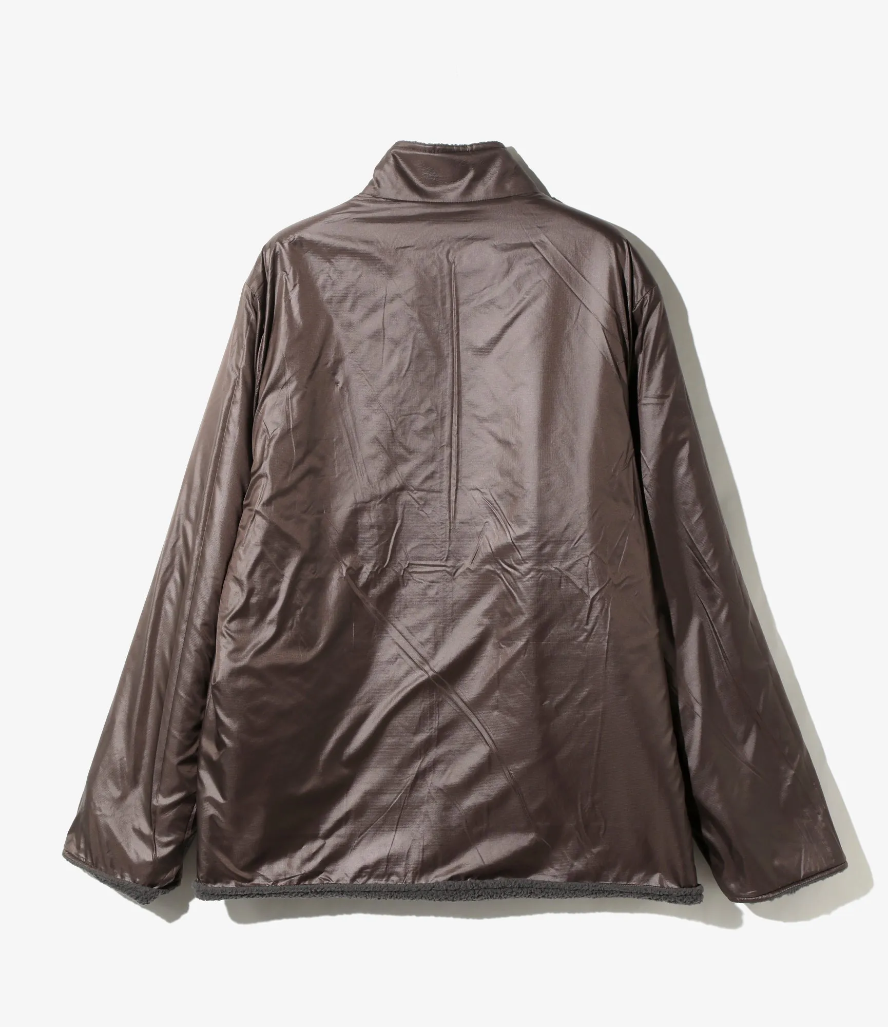 Reversible Jacket – Charcoal Fleece / Brown Ripstop