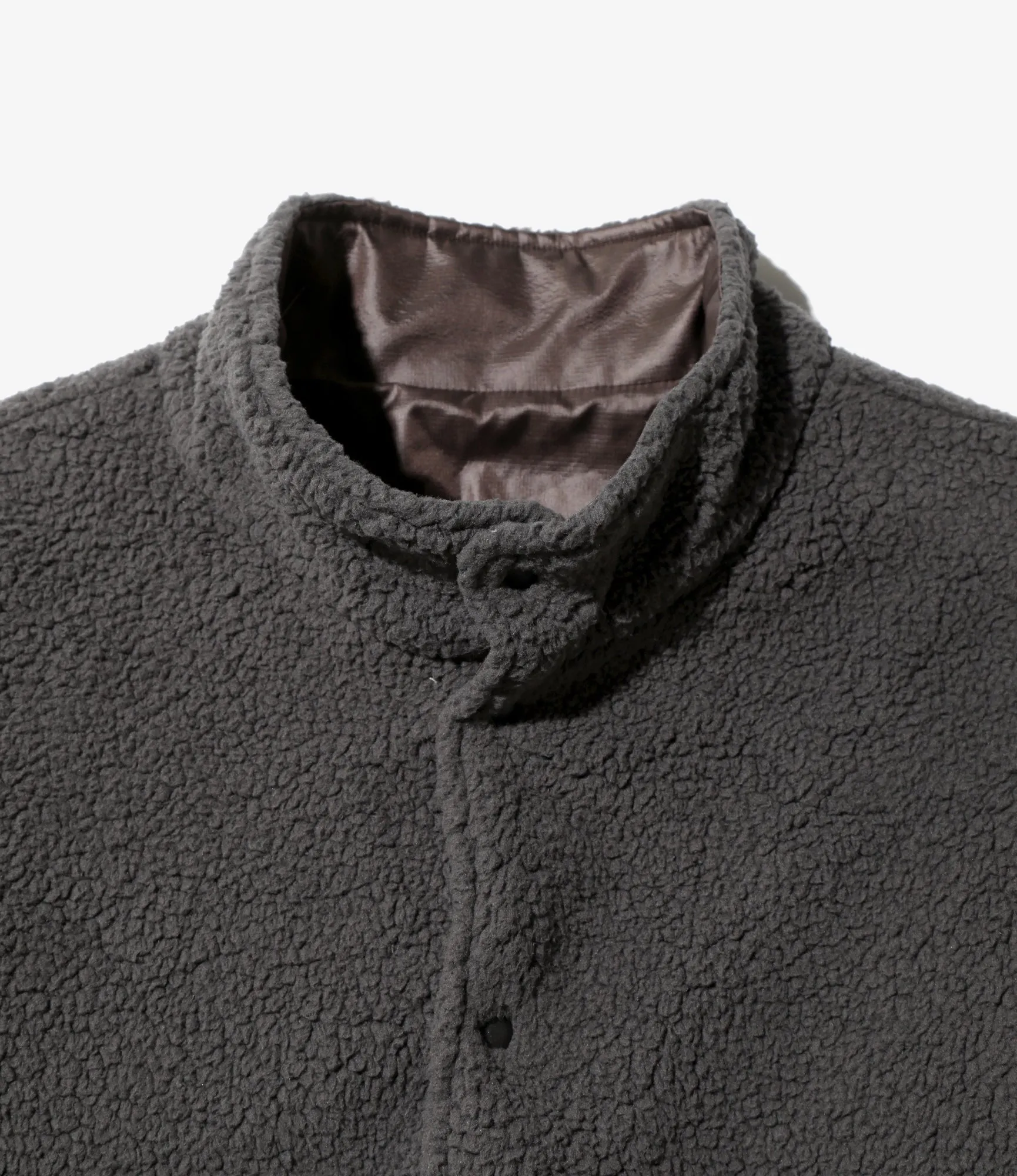 Reversible Jacket – Charcoal Fleece / Brown Ripstop